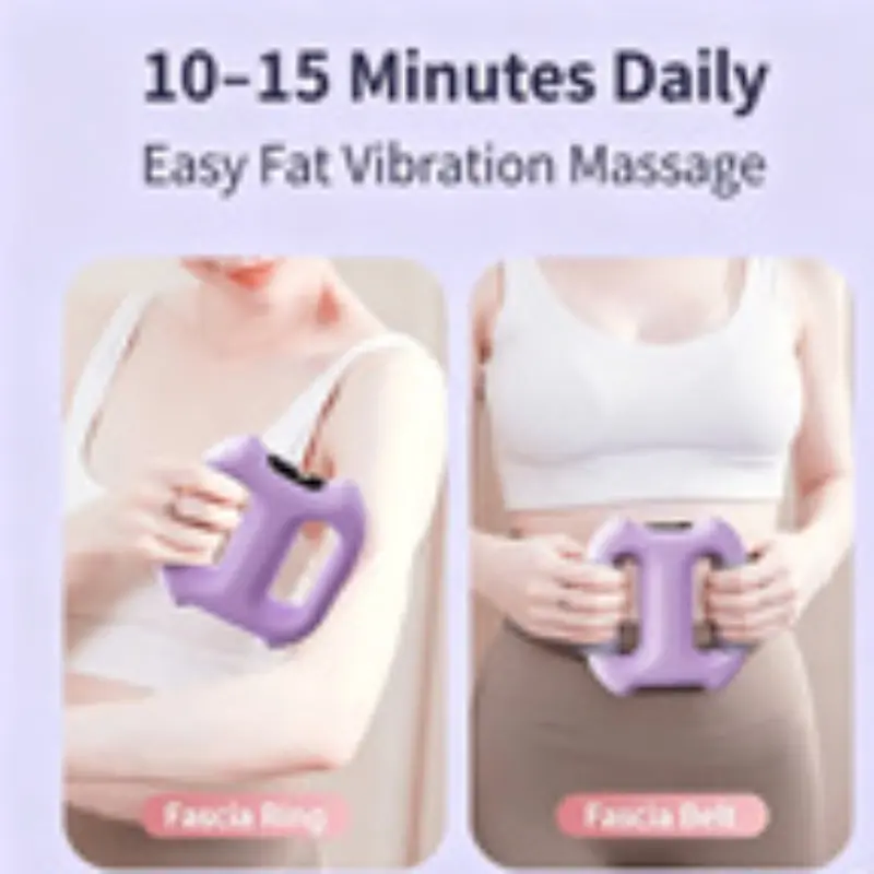 Vibration Fat Massage Ring, 8-Setting Adjustable Body Massager, Portable Muscle Relaxer for Abdomen, Waist, Thighs, Physical Sculpting, Relaxation Aid