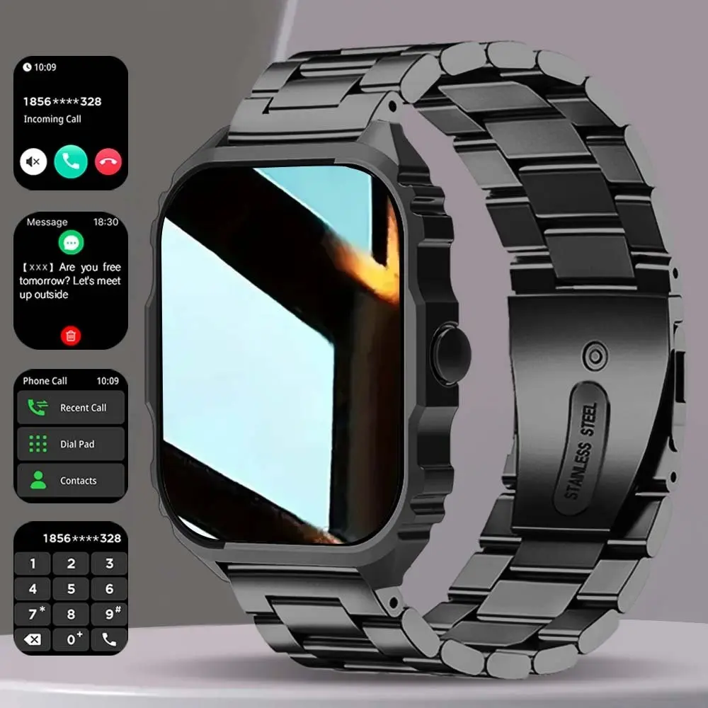 Smartwatch 1.84 Inch Large Screen, Multi-Sport Modes, Call Alerts, Music, Camera, Bluetooth-compatible, Android, Perfect Gift for Loved Ones