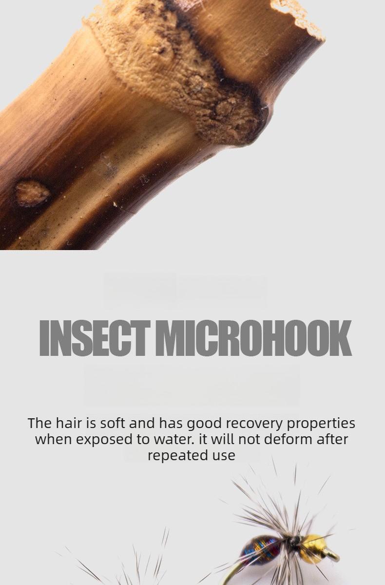 Lure Feather Fly Hook Micro Mosquito Single Hook Modified Bionic Insect Fishing Hook for White Bar Mackerel Mouth