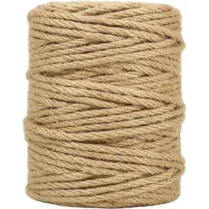 Jute Twine, 164  4mm  Garden Twine Rope for Crafts, Gardening,  Support,  Wrapping, Recycling, Christmas Ornaments, Holiday Decor