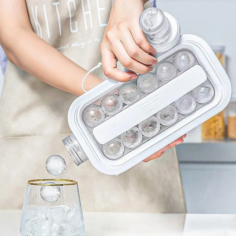 Multi-Color Home Ice Ball Maker Mold, Food Grade Spherical Ice Storage Box, Portable Ice Bag, Perfect for Summer Refreshment