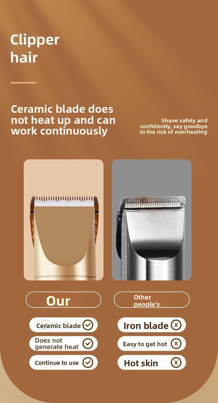 Household hair clipper, electric hair trimmer, hair cutter, hair shaving device, adult self-haircut tool, children's silent clipper