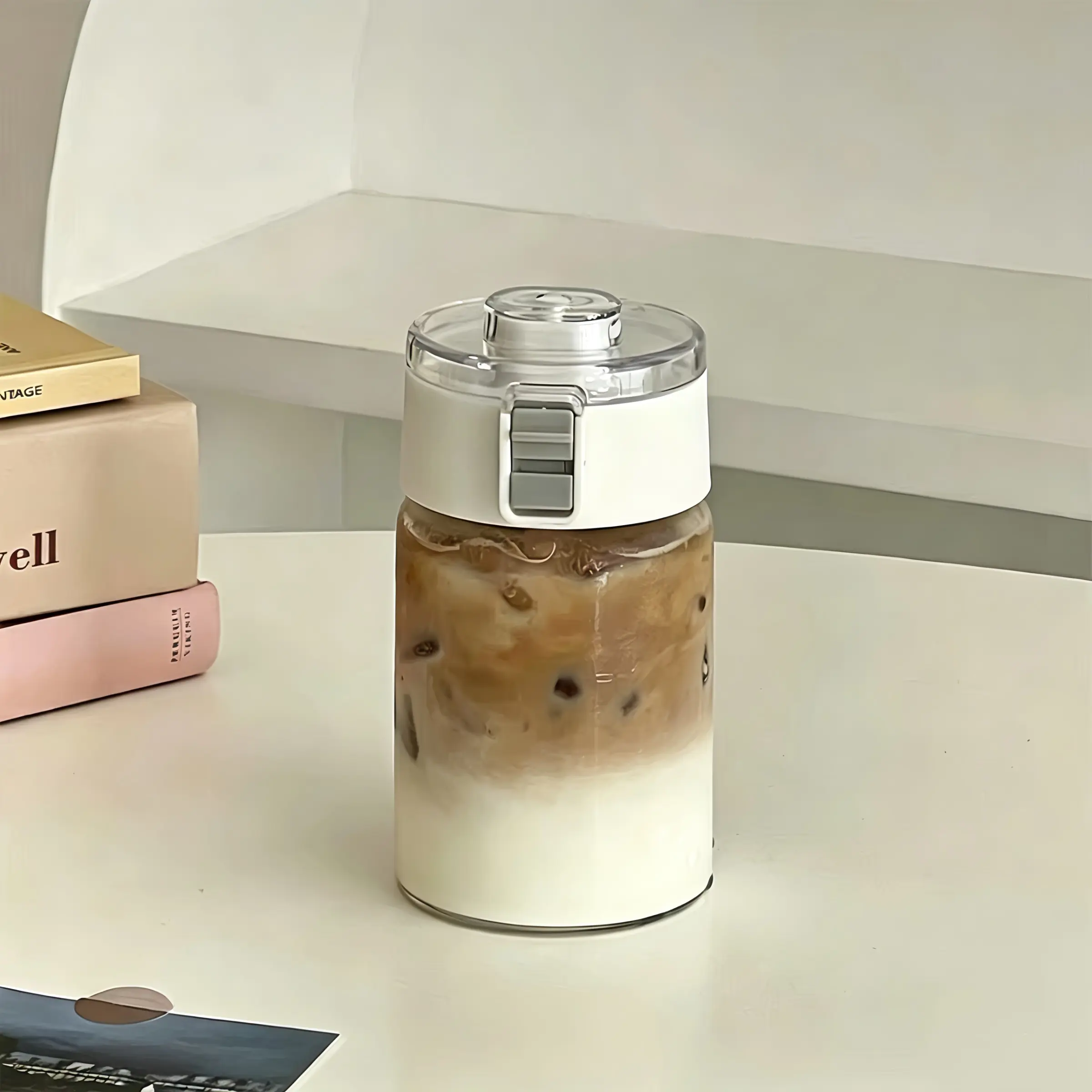 Matte Finish High-End Water Bottle, Ink-Free Minimalist Transparent Water Bottle, Clear Water Bottle, Anti-Slip Grip, Silicone Seal, Detachable Filter, Enhanced Daily Use Experience, Hydration Bottles
