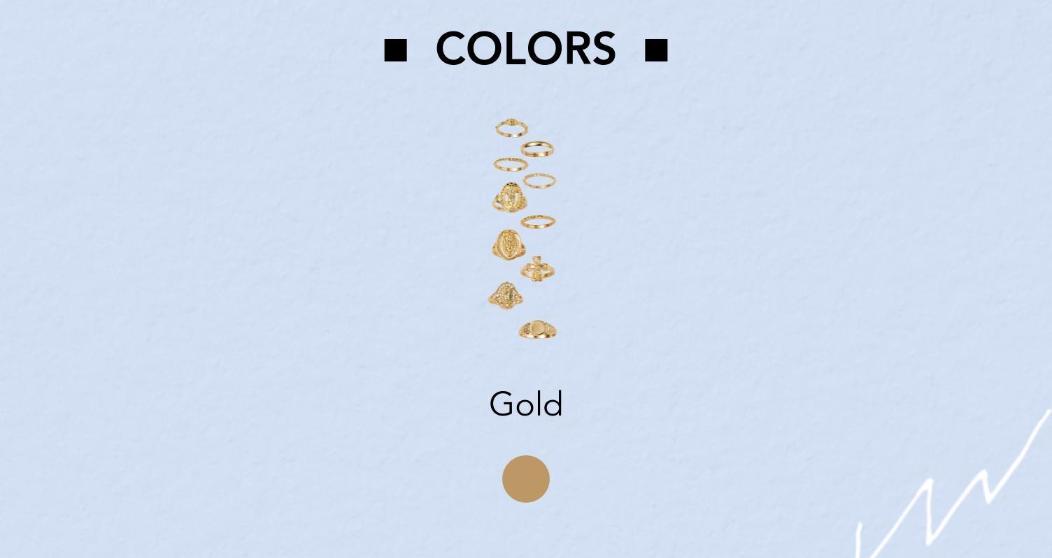 Cider 10 PCS ENGRAVED RING SET