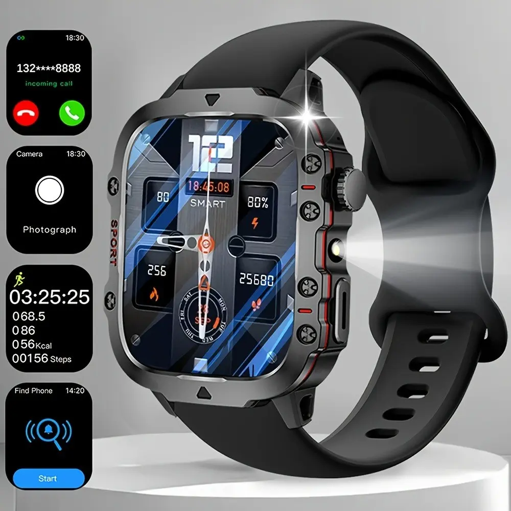 Unisex Touchscreen Smartwatch, Multiple Sports Modes, Call and Message Alerts, Music Control, 180mah Battery, Bluetooth-compatible Connectivity
