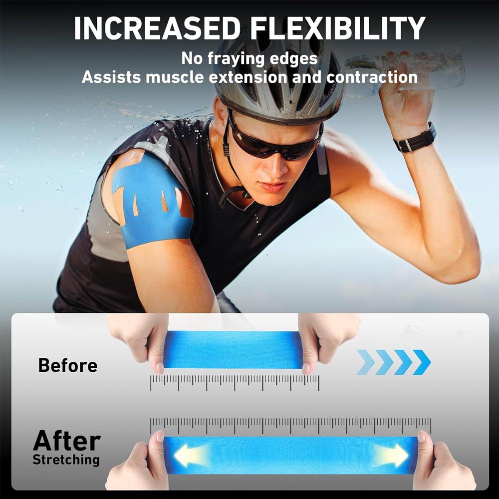 1/5/10PC Precut Kinesiology Tape for Shoulder Support & Stability,Shoulder Pain Relief Athletic Tape - Waterproof & Elastic
