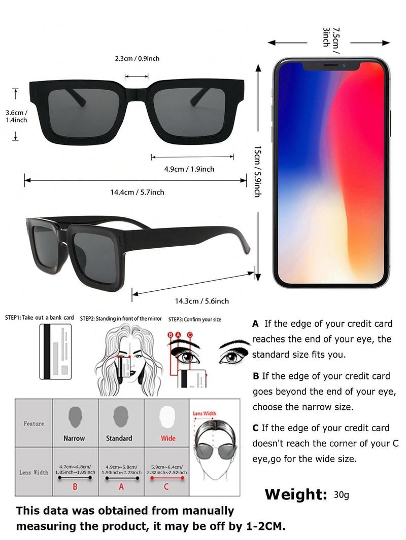 Unisex Vintage Square Frame Sunglasses for Summer, Summer Outfits 2024 Plastic Sunglasses for Travel Use, Fashion Accessories for Outdoor Activities, Trendy Casual Sunglasses