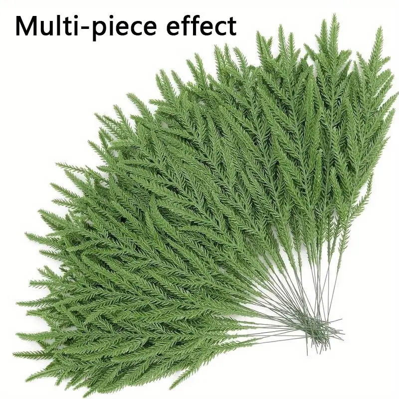 30 Pcs Artificial Norfolk Pine Branches, Perfect for Christmas, Winter Home Decor, Tabletop Accents, Durable Berry Branches for Outdoor Decoration