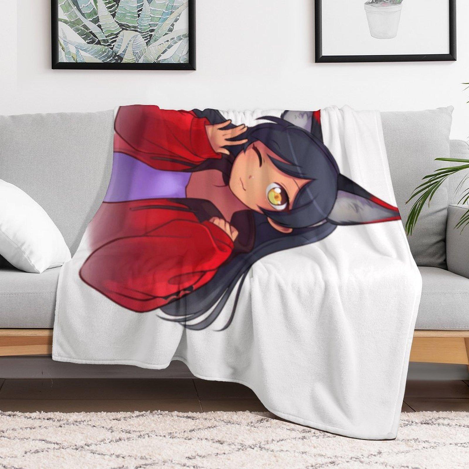 Aphmau Fall Throw Blanket For Women Mens Winter Nap Red Cat's Ears White Flannel Blankets Office Camping Car Travel Air Conditioned Quilt All Seasons Soft Plush Bedding Throws Home Decor Boys Girls Christmas Gift Super Cozy Blanket