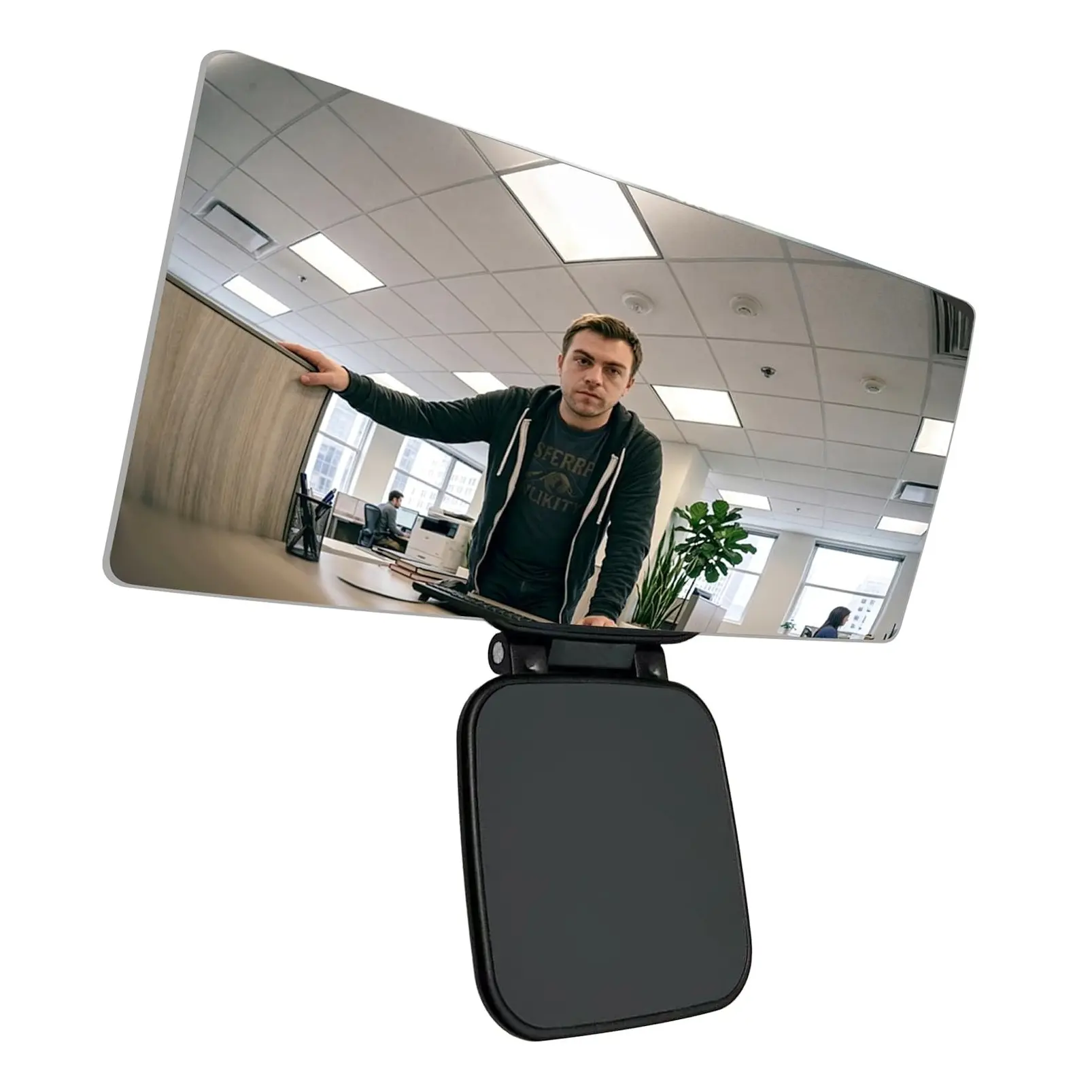 Magnetic Frameless 2.5mm HD Acrylic Computer Rear View Mirror for Cubicle, Office Desk, Dorm & Bedroom Privacy SecurityGift