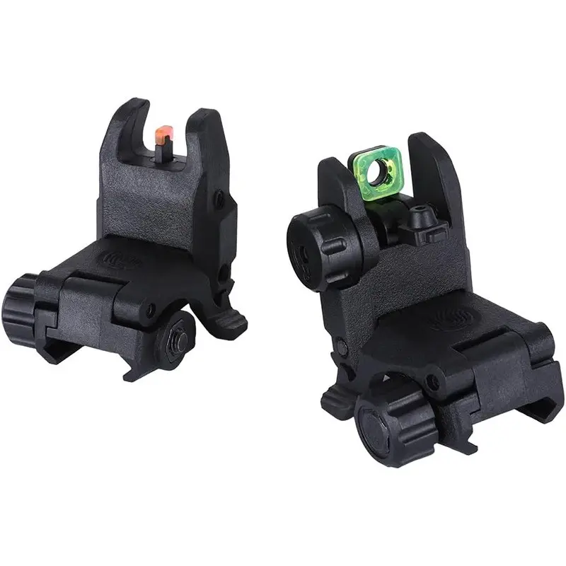 Stackable Front and Rear Mechanical Sights Set, Fluorescent Sight Points, Quick Adjustment Scope, Outdoor Archery Aiming Accessories