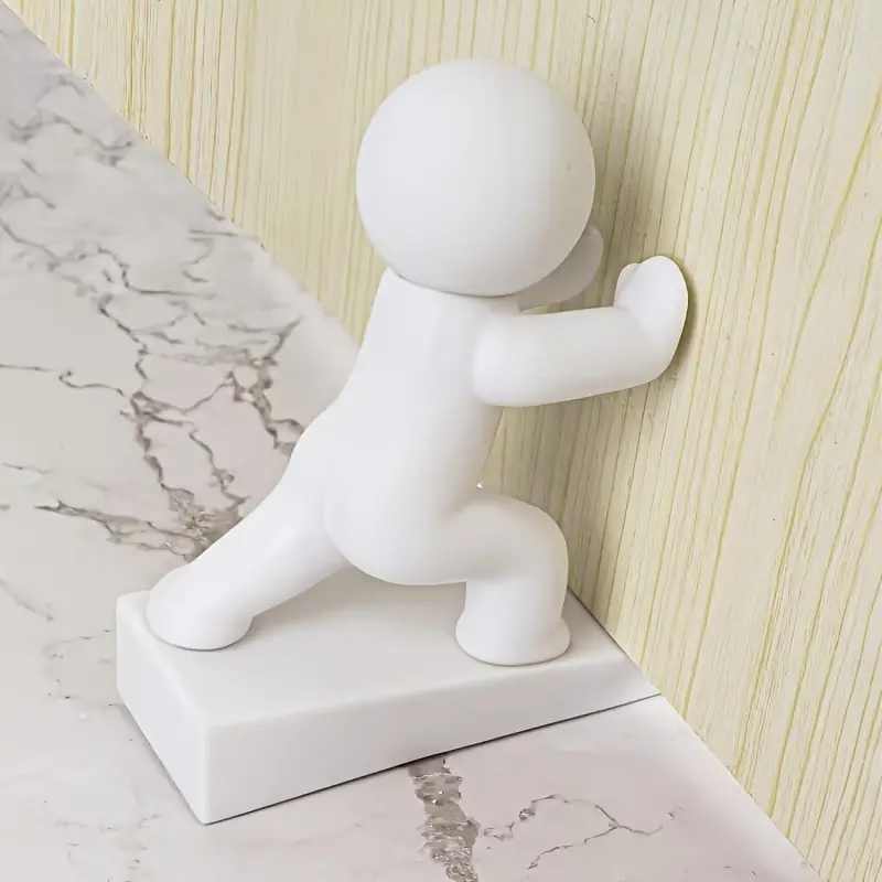 Creative 3D Figurine Door Stopper, Anti-slip Windproof Door Stop, Punch-free Wall & Floor Protector, Cute Desk Ornament, Household Door Holder for Bedroom & Entryway, Ideal Small Gift