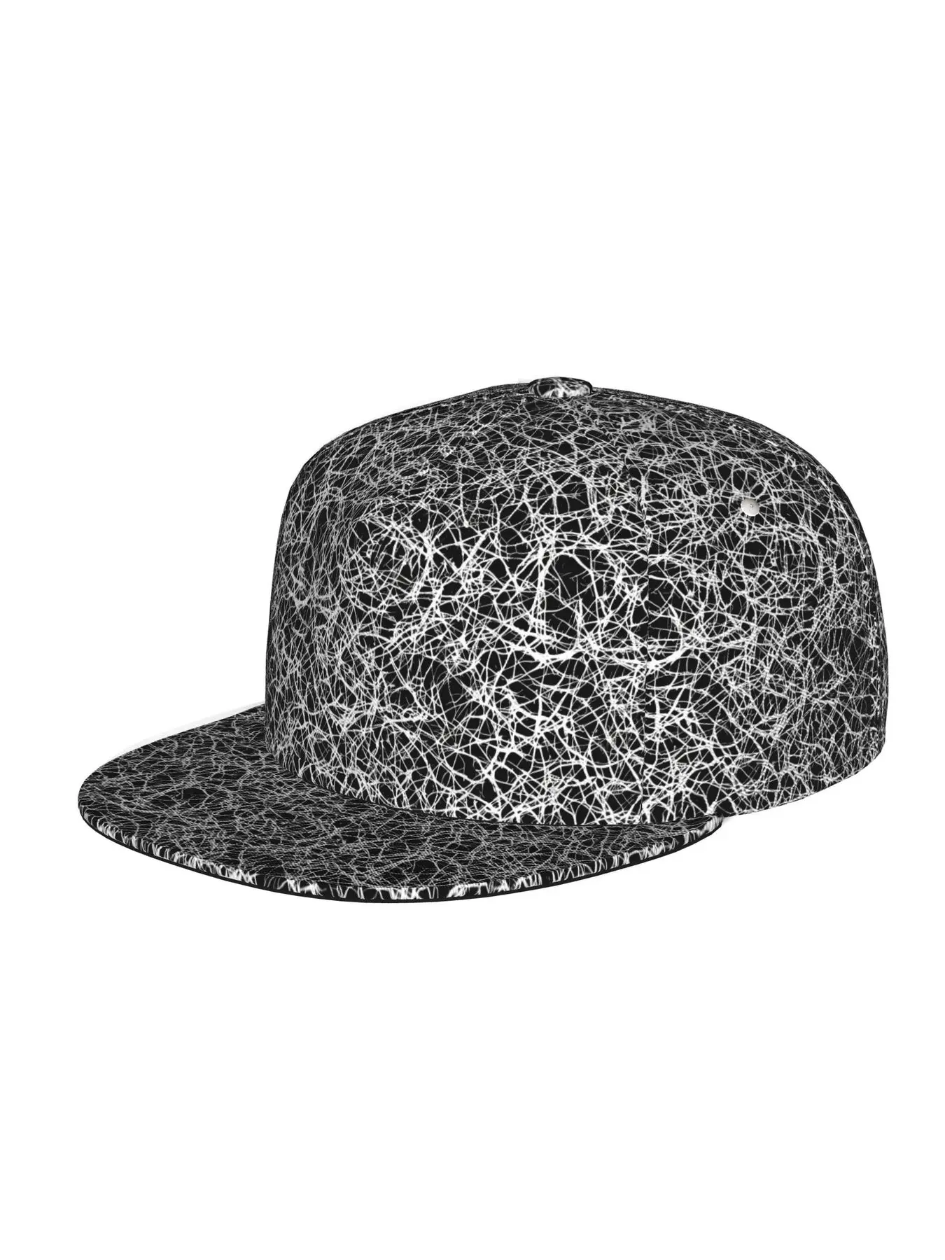 White Lines on Black Background, Unisex baseball cap, adjustable back buckle trucker cap, party baseball cap, punk-style sun hat, suitable for skateboarding, dancing and outdoor sports, all year round.