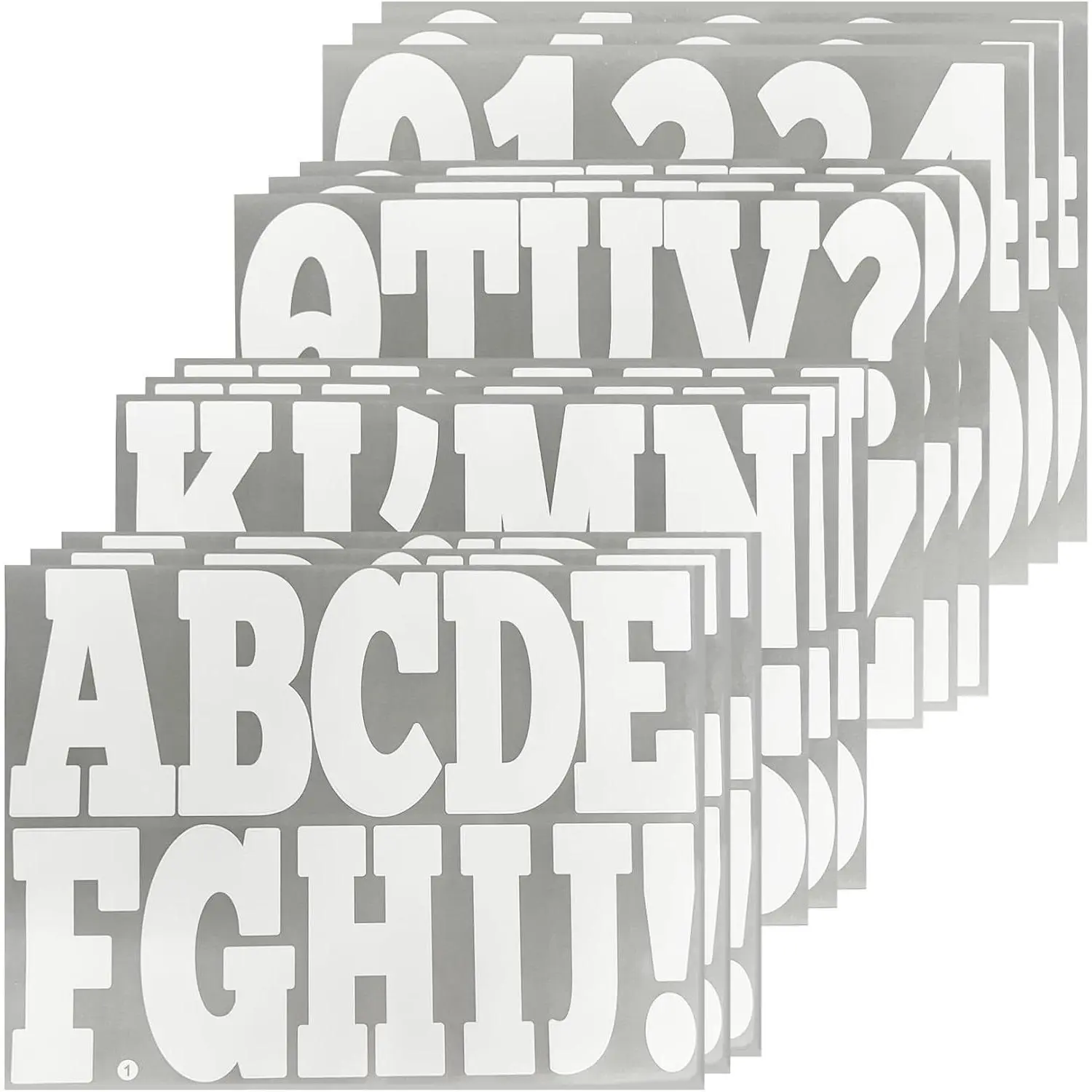 4-Inch White Self-Adhesive Vinyl Letter & Number Stickers, Removable Traceless Office Labels for Mailbox, Outdoor Decor, Bulletin Board