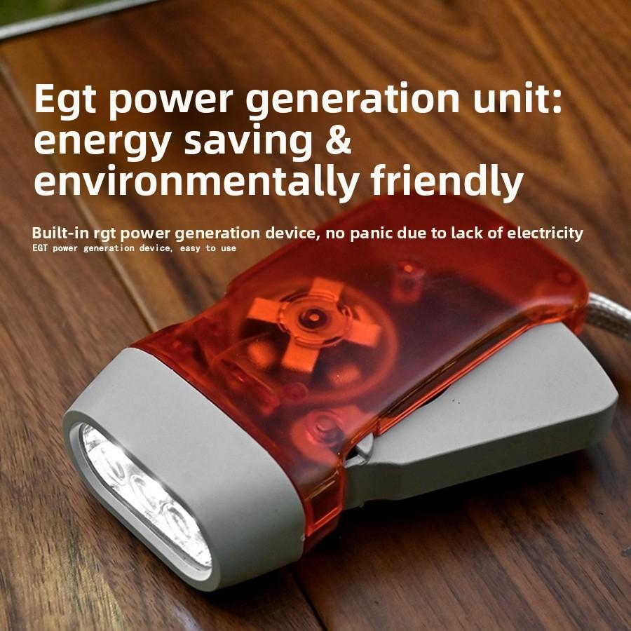 Outdoor hand-operated automatic power-generating emergency flashlight LED 3-light manual ultra-bright convenient mini flashlight
