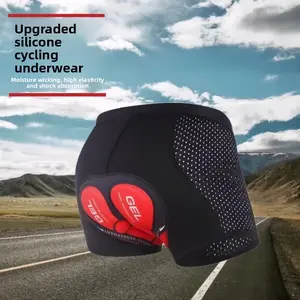 1pcs Bike Cycling Shorts, Biker Shorts, Shock Absorbing Silicone, Breathable Quick-Dry, Thickened Seat Pad, Ideal for Running, Biking, Hiking, Camping
