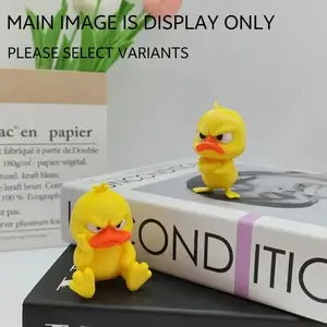 Funny Angry Duck Statue, Cute Duck Design, Cute Cartoon Figurine, Cute Desktop or Car Interior Decoration, Decorative Piece, Figurines Decor, Multi-Purpose Indoor-Outdoor Home Decor Gift for Family and Friends