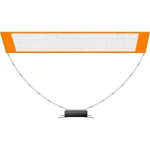 Portable badminton net set, easy-to-install foldable indoor and outdoor net system, suitable for backyard, beach, park, no tools required, comes with a carrying bag