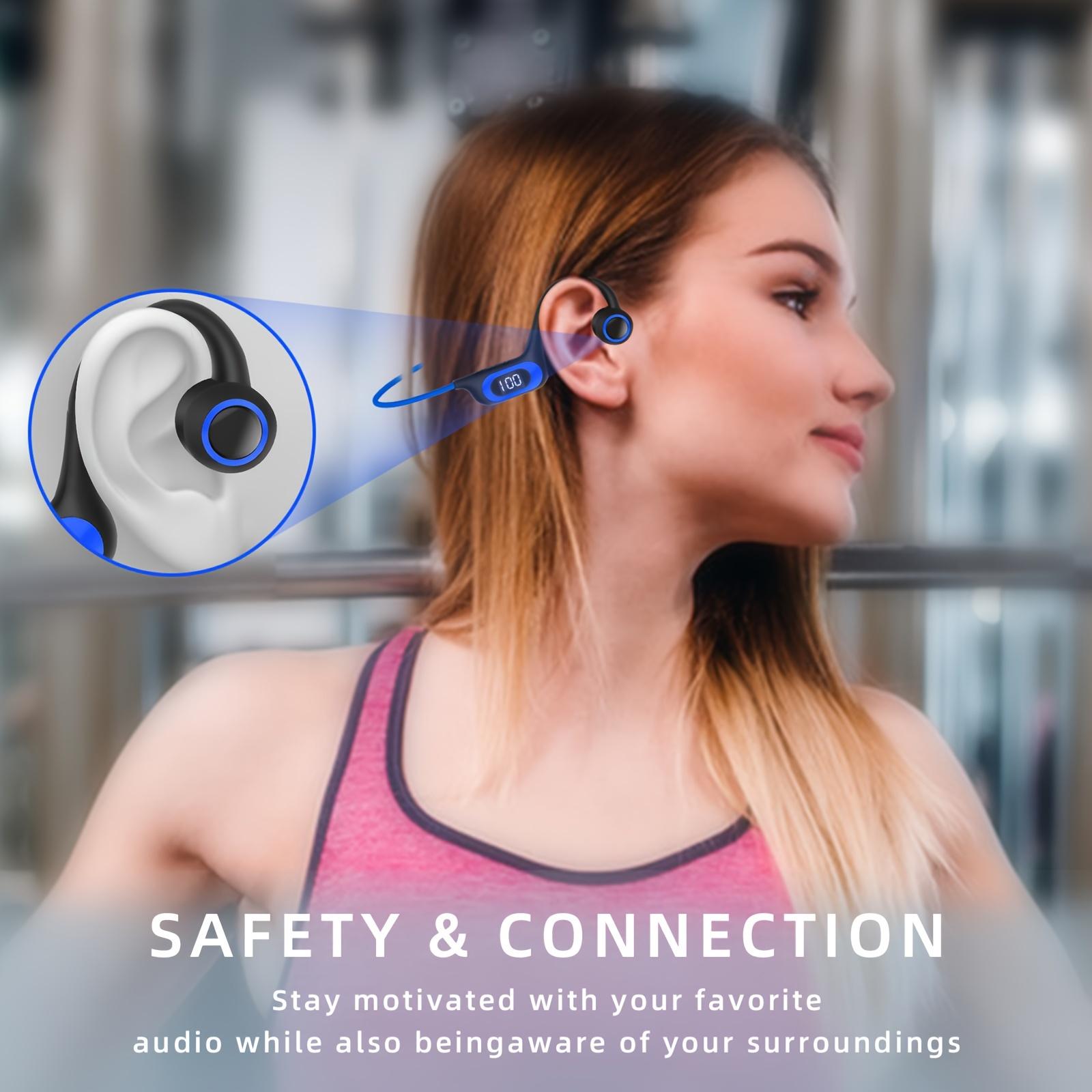 Open-Ear Bone Conduction Wireless Headphones, Sweatproof with Built-in Mic and TF Card Slot - Ideal for Running, Gym, Hiking, and Cycling, Gym Headphones noise cancelling airpods 4 cases short throw portable smart projector