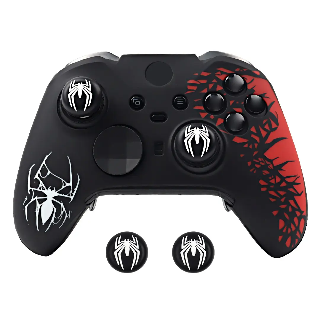 Laser Engraved Silicone Case Anti-Slip Grip Joystick Cover For Xbox Elite Series 2 Controller Skin Gaming  Accessories Covers
