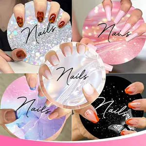 1/2pcs Acrylic Nail Display Tray French Nail Art Photo Prop, Nail Technician Display Stand for Photography, Decorative Nail Accessories, Fashionable Nail Display Stands, Nail Enthusiast Gifts, Nail Tech Supplies