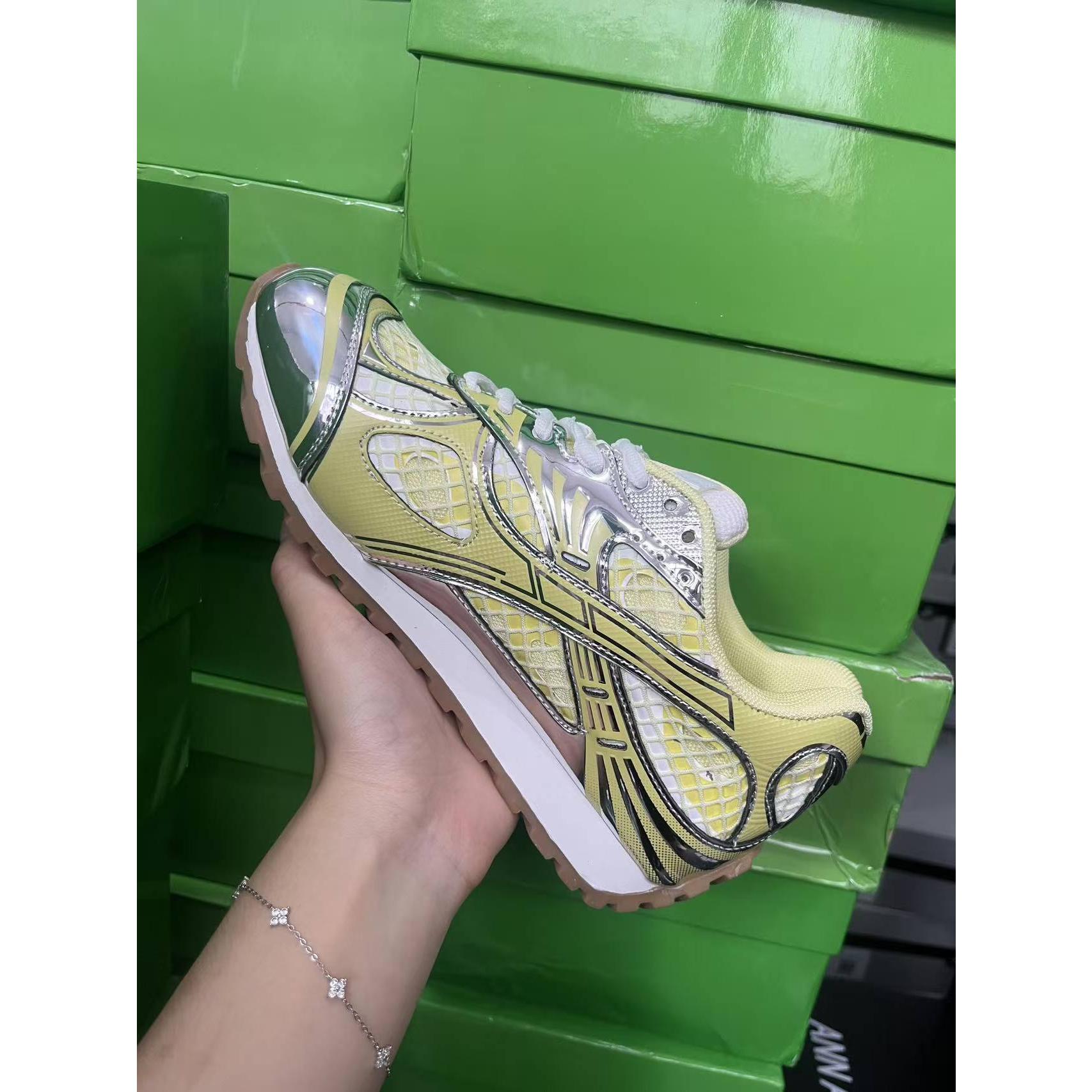 Metallic Red & Purple Retro Sneakers, Breathable Mesh Reflective Running Shoes, Trendy Chunky Casual Footwear