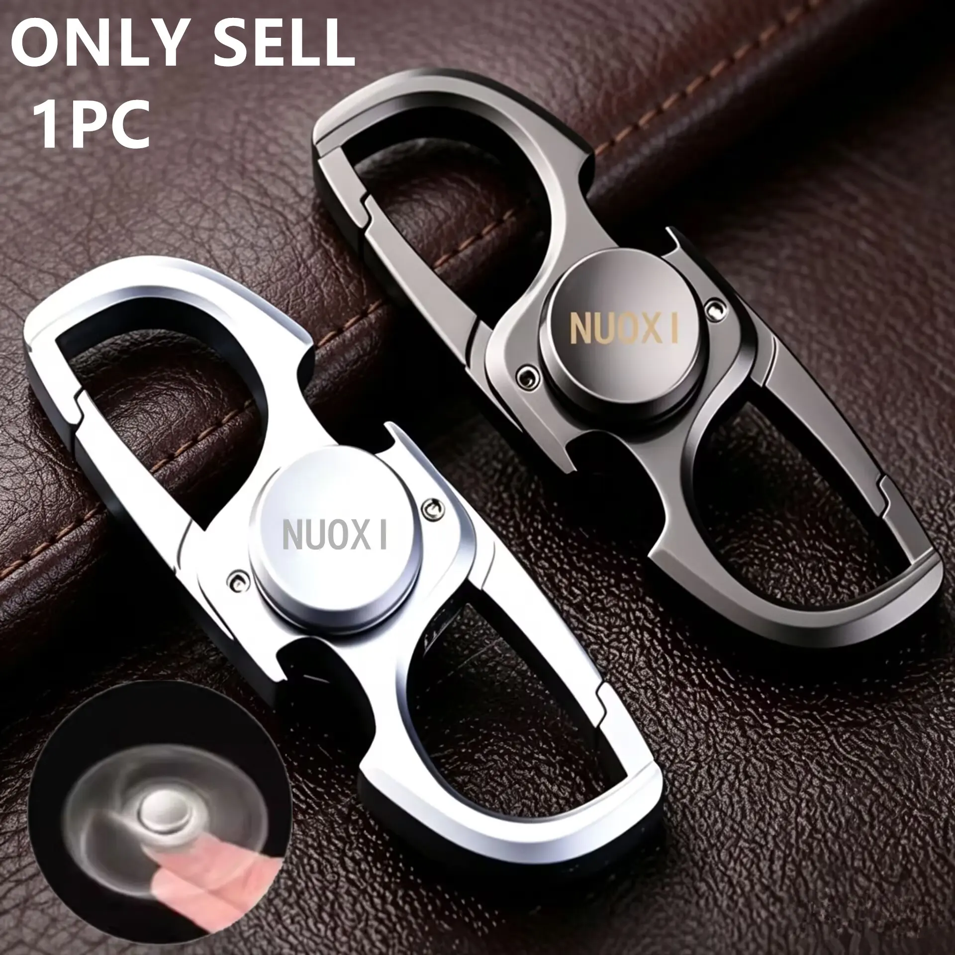 Nuoxi Durable Stainless Steel Keychain, Multi-Functional Keychain with Rotating Gyro Design, Smooth and Stylish Bottle Opener, Superior Quality