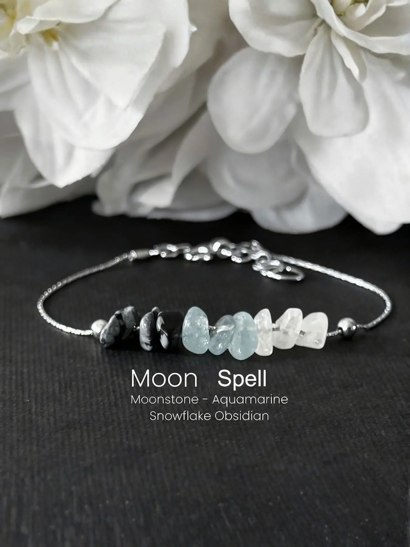 Moon Energy Bracelet Raw Crystal, Crystal Bracelets, Intuitive Healing Manifestations, Perfect Gift for Women, Style, Daily Wear, Moonstone Bracelet Right Hand
