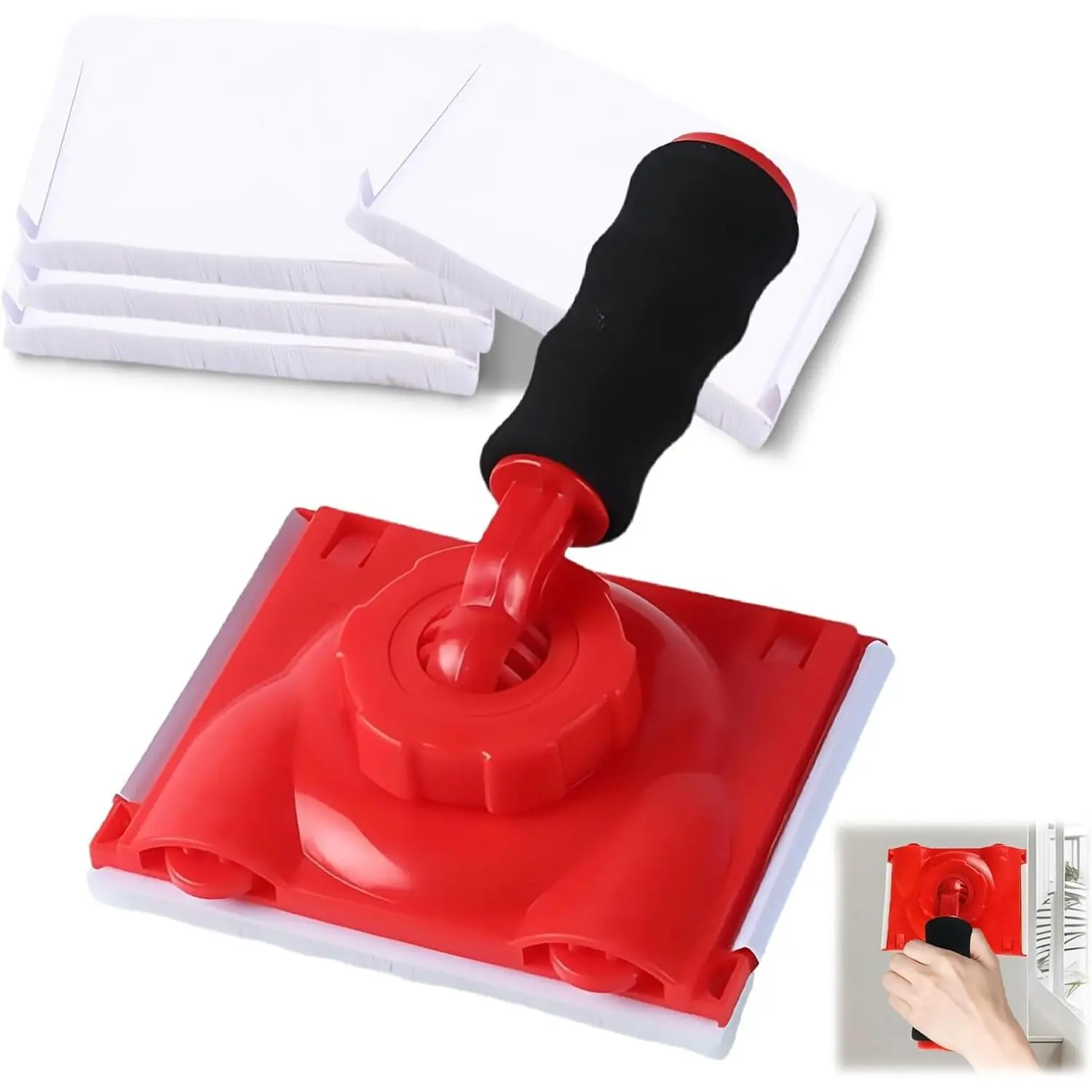 Paint Edge Trimmer with 4 Replacement Pads, Corner Tool for Walls, Ceilings, Baseboards, Windows, Doors