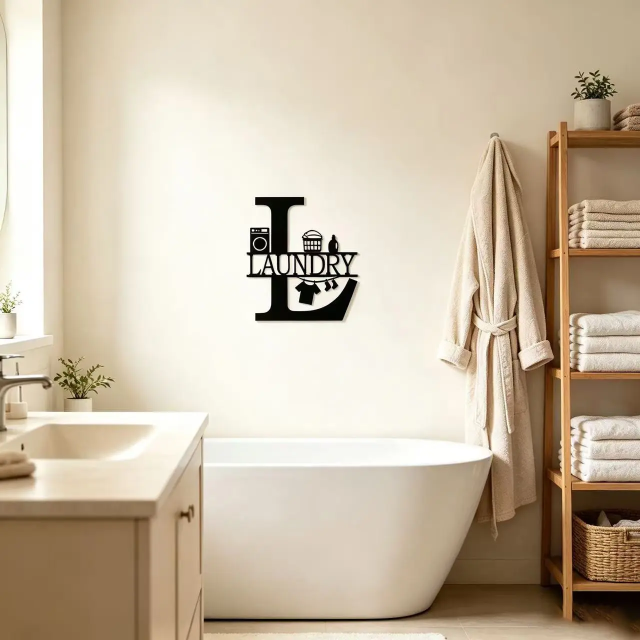 Bathroom Wall Decor, Farmhouse Style Metal Art, Fun Bathroom Sign, Modern Home Hanging Decoration, Rustic Aesthetic, Durable Design