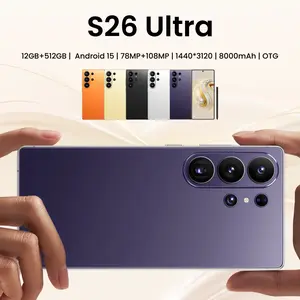 2026 S26 Ultra 5G Unlocked Phone Gift Set: 12GB+512GB, Android 15, 6.99" HD Display, 78MP+108MP Cam, 8000mAh Battery, Stylus & Protector Included