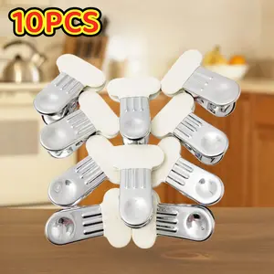10pcs Flat Jaw Clips, Durable Multi-Functional Clothes Hangers, Office File Holders, Laundry Clips, Sock Clips, Versatile Clip Set