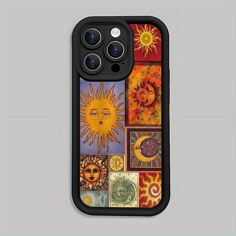 Sun & Moon Pattern Phone Case, Decorative Phone Protector Cover, Phone ...