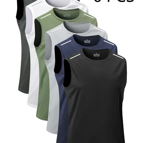 Men's Sleeveless Knit Vest, Geometric Print, Loose-Fitting, Summer Casual Wear, Comfortable Stretch, Ideal for Daily and Sports Use, Sleeveless Loose Design #GLOBAL PICKS
