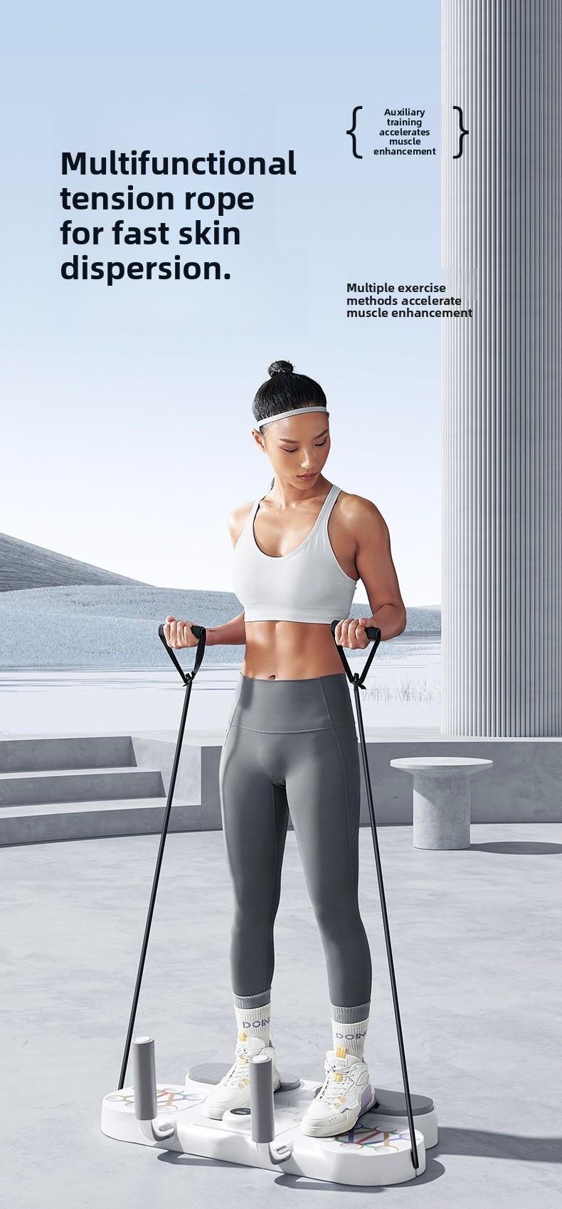 Advanced 3-in-1 Full-Body Training Platform — Improve Form, Next-Level Total Body Strength Board — Designed for Cleaner Push-Ups, Stronger Planks, and Versatile Resistance Band Training in One Compact System!