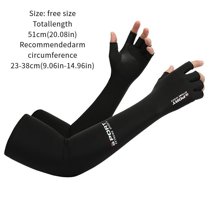1 Pair Summer Sun Protection Breathable Ice Silk Arm Sleeve, Outdoor Sports Arm Sleeve For Cycling, Running, Climbing