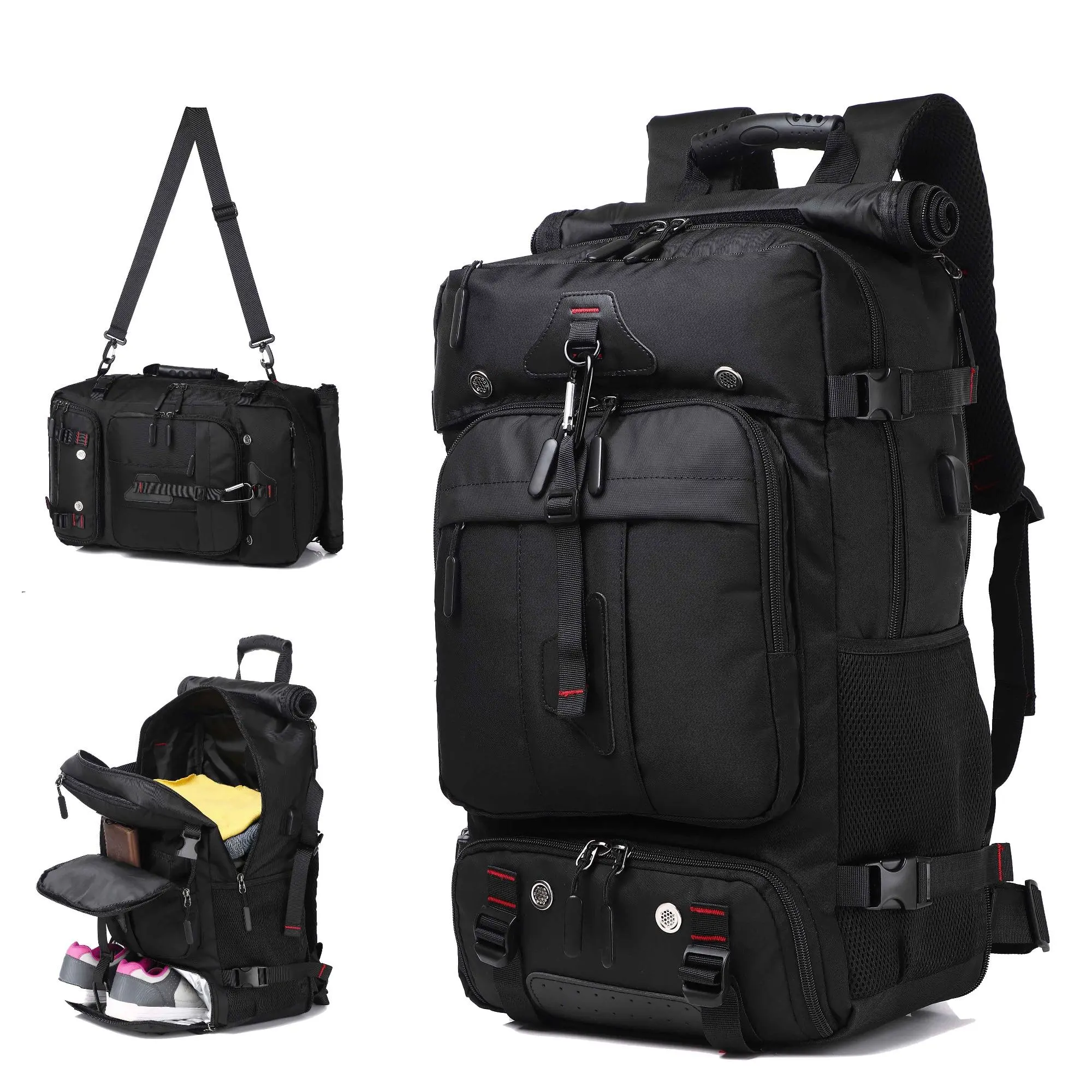 Multifunctional Travel Backpack, 3-in-1 Transformable Large Capacity Bag with Shoe Storage, Casual Business Convertible Shoulder Handbag for Men Women Commute Gym Outdoor Travel Daily Use tiktokshopsummersale tiktokshopbacktoschool