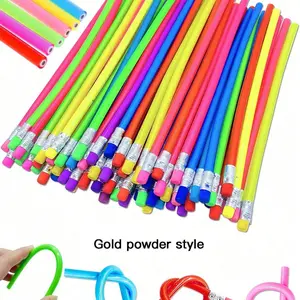 5/10/20/50pcs Flexible Pencils, Magic Bendable Pencils, Multi-Color Fun Soft Pencils With Erasers, Perfect Gifts, Birthday, Holiday, Christmas Party Gifts, Goodie Bags Fillers, Suitable As A Gift For Graduation Parties, Stationery Writing Tools