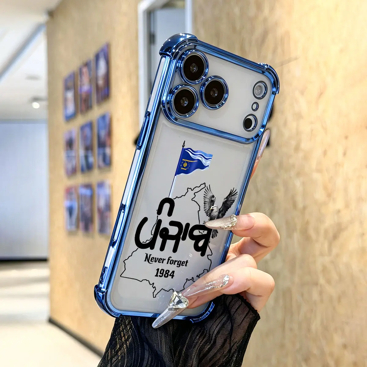 Punjab Eagle Remembrance Four Corner Bumper Clear Protective Cover For iPhone 17 Pro max 17 Air 16 15 16e 14 13 12 11 Pro Max Plus X XS A perfect gift& Samsung Galaxy S26,S25,S24,S23,S22,S21