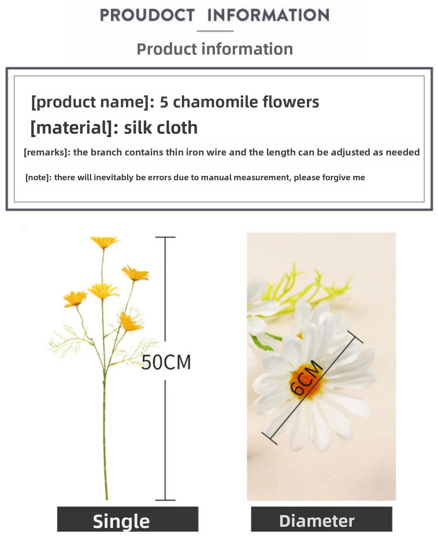 5 artificial daisies, chrysanthemums, and plastic flowers for home decoration, wholesale from the manufacturer