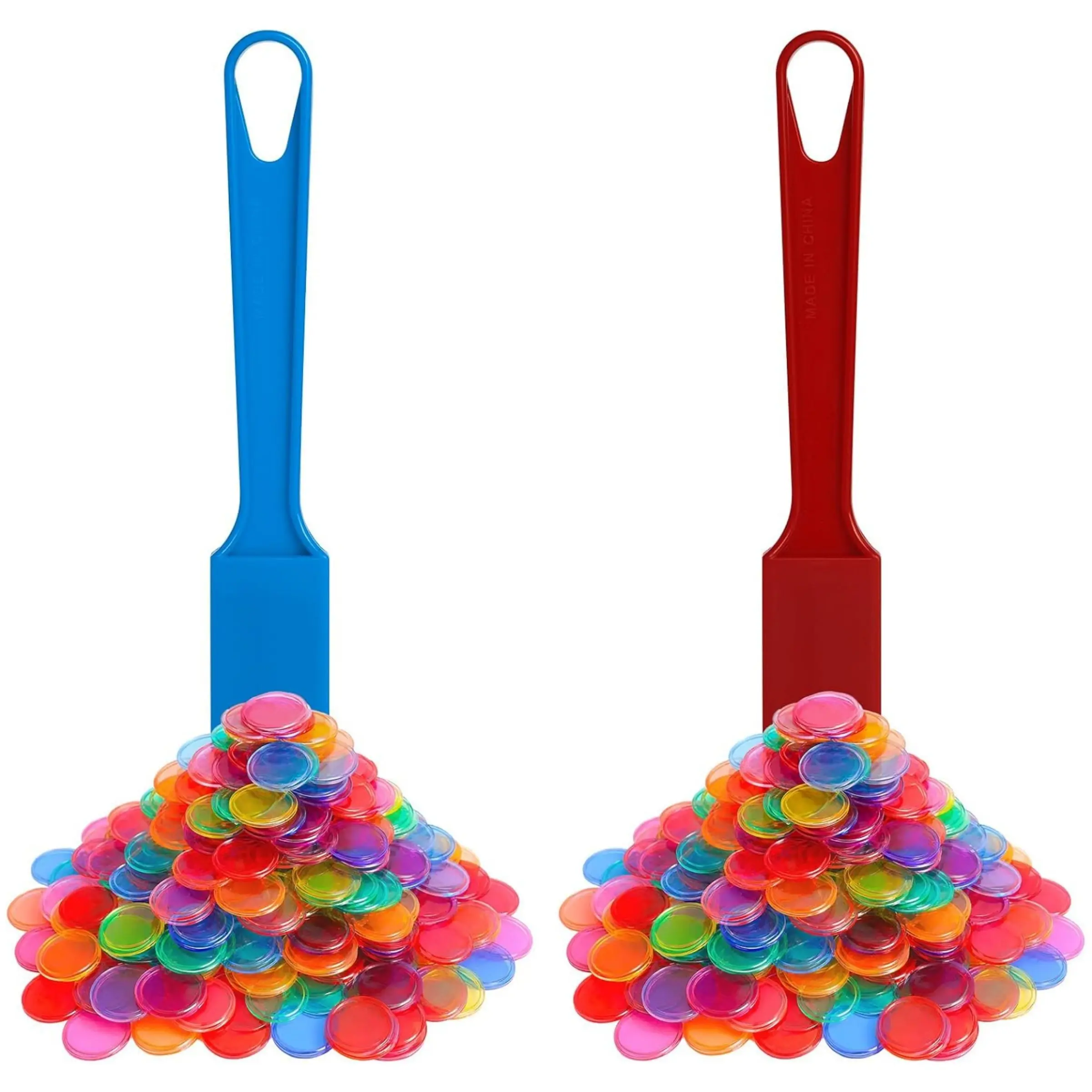 202-Piece Colorful Bingo Game Set, Includes 2 Bingo Shakers, 200 Colored Bingo Pieces, Multi-Color, Suitable for Group Games, Fun Entertainment