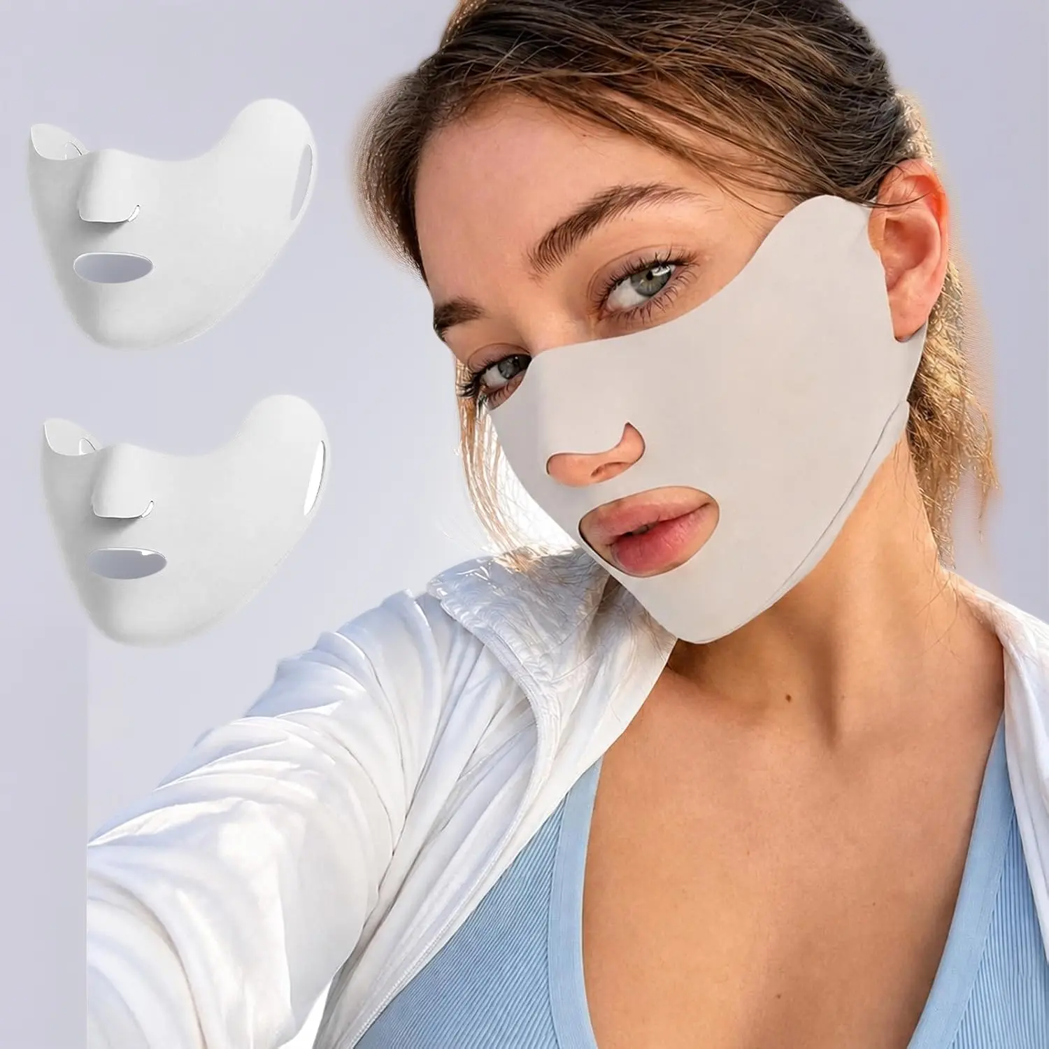 UPF 50+ UV Face Mask for Women, Open Nose Mouth Ice Silk Sun Protection Face Cover for Golf Driving Running