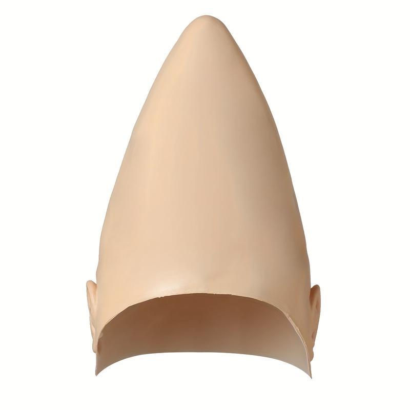 Alien High Top Wig with Light Beige Latex Shaped Design, Smooth Hand Washable Fabric, Unique Novelty Style for Halloween, Carnival, Masquerade, Movie & TV Props, Cosplay Costume Accessories