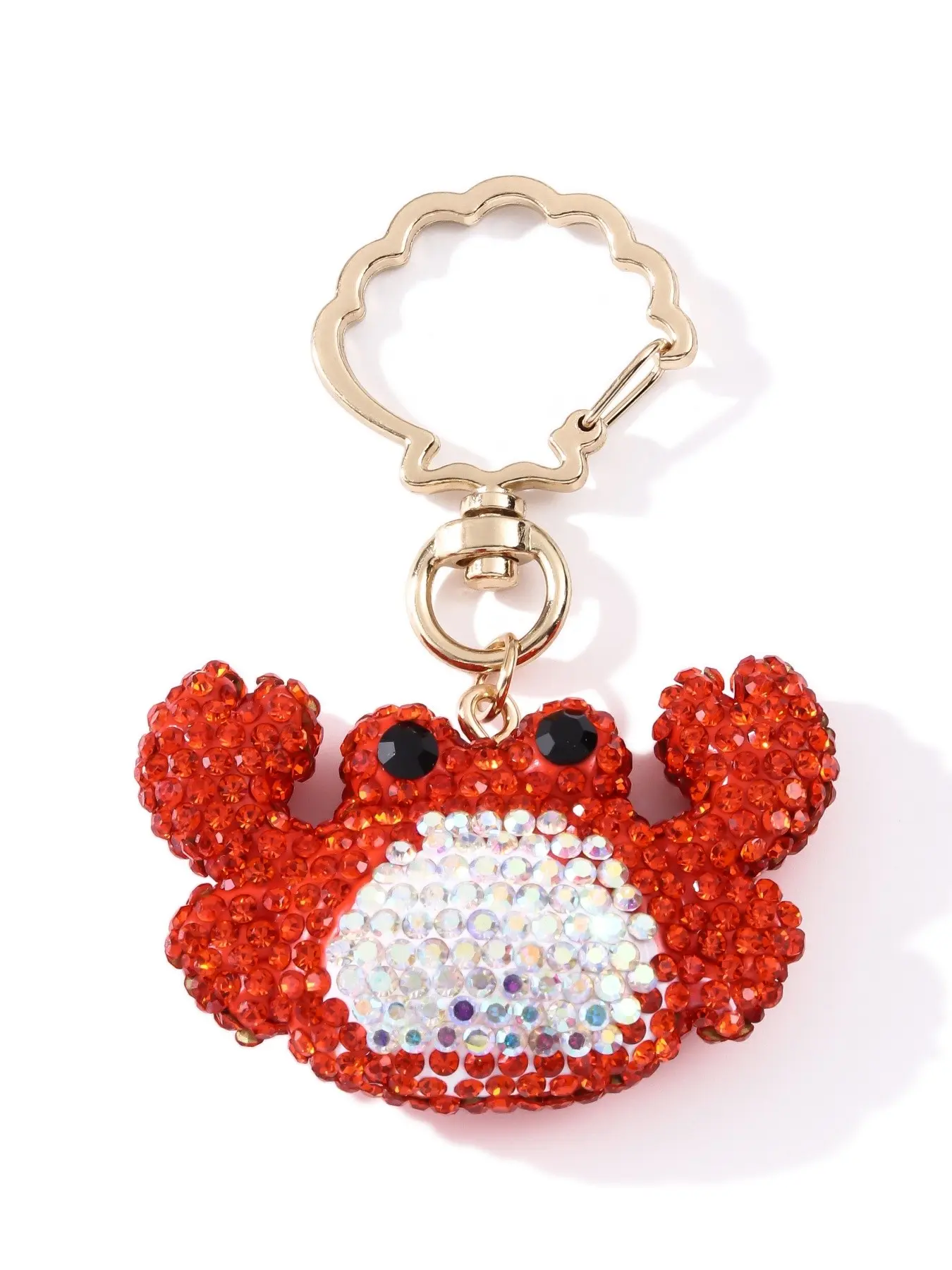 Elegant Multi-Color Crab Keychain, Full Rhinestone Alloy Pendant, Trendy Bag Charm, Perfect Gift for Friends and Family