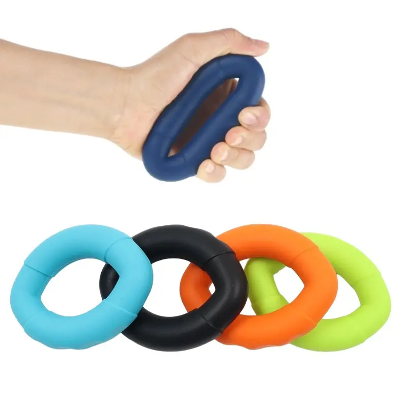 2-Piece Silicone Large Ring Hand Exerciser, Portable Strength Training Fitness Equipment - Home Gym Accessory for Hand Rehabilitation, Finger Flexibility & Health Massage, Elastic Resistance Band, Two Pieces