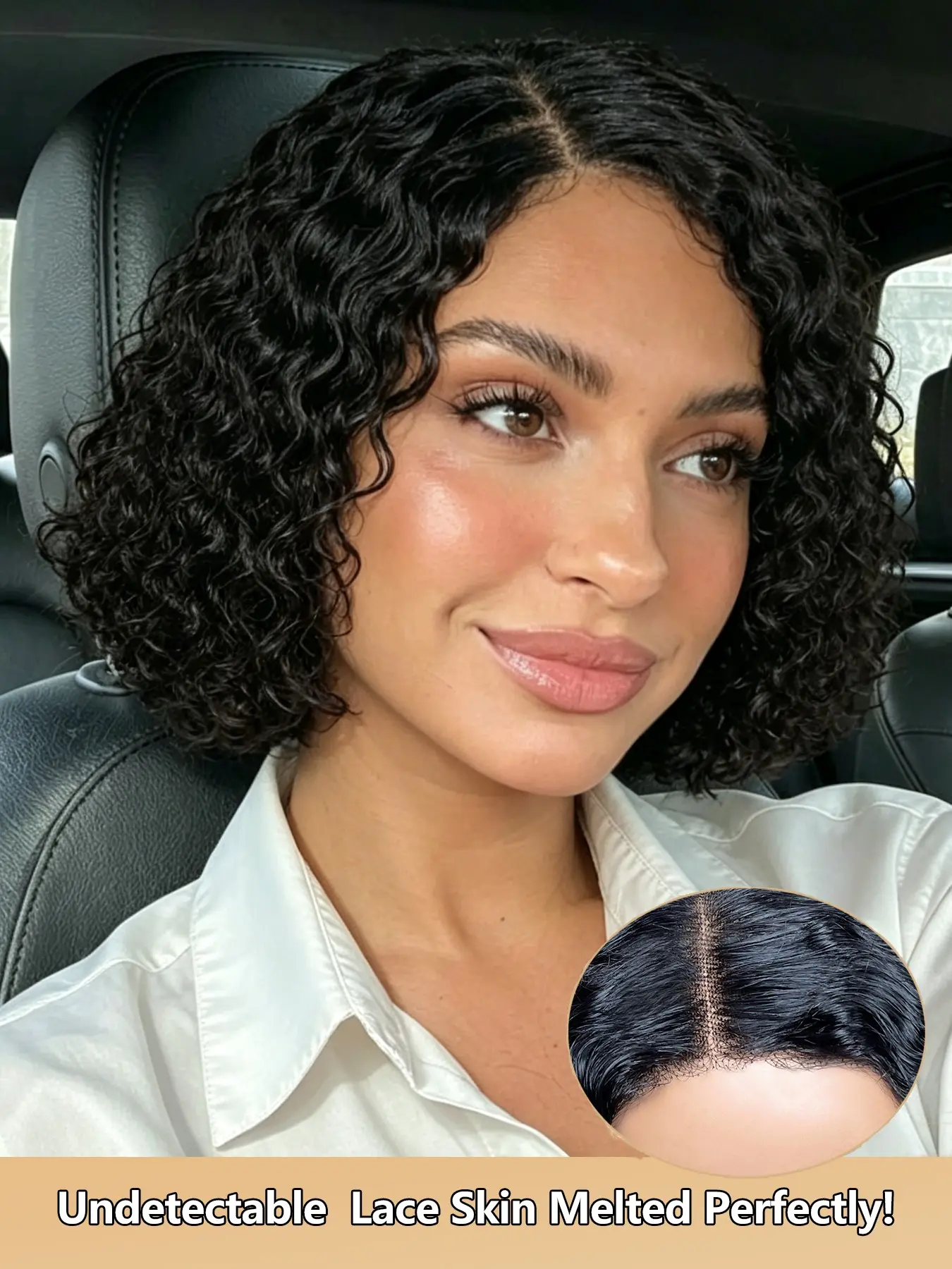Human Hair Pixie Curly Wig, 8 Inch Short Curly Hairstyle with Side Part, 4x4 Lace Closure Design, Airy Curl Definition, Comfortable Adjustable Fit, Created for Women Who Enjoy Chic Short Hair