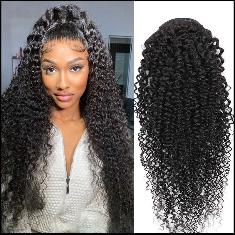 #GiftedInLove #Valentine #Gift 618 Kinky Curly Ponytail Wrap Around Ponytail 4BCurly Wrap-around Ponytail Human Hair Daily Use Event Party Use No-glue Wig Black Women Lace Front Wig Baby Hair Lace Wig Women Girls Gift Body Wave Bundle Messy Hair Light Bro