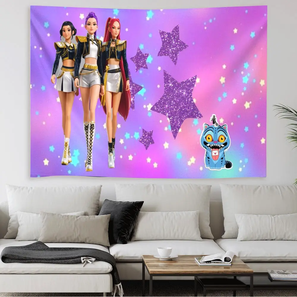 Cute Anime Wall Tapestry, Tapestry Wall Hanging, Sweet and Adorable Style, Perfect for Living Room Bedroom Dormitory, Home Decor, Holiday Party Fashion Decoration