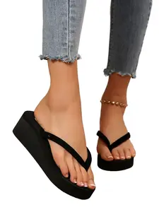 Women's High Heel Thick Sole Sandals, Summer Height-Boosting Platform Flip Flops, Anti-Slip Casual Beach Slippers, Comfortable Slip-On Shoes, Fashionable Platform Sandals, Elevated Sandals