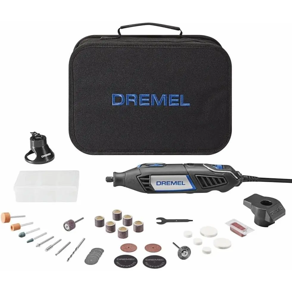 4000-2/32 Tool Kit - Engraver, Polisher, and Sander - for Cutting, Detail Sanding, Engraving, Wood Carving, and Polishing - 2 Attachments & 32 Accessories